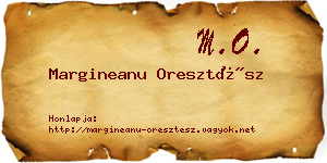 Margineanu Oresztész névjegykártya